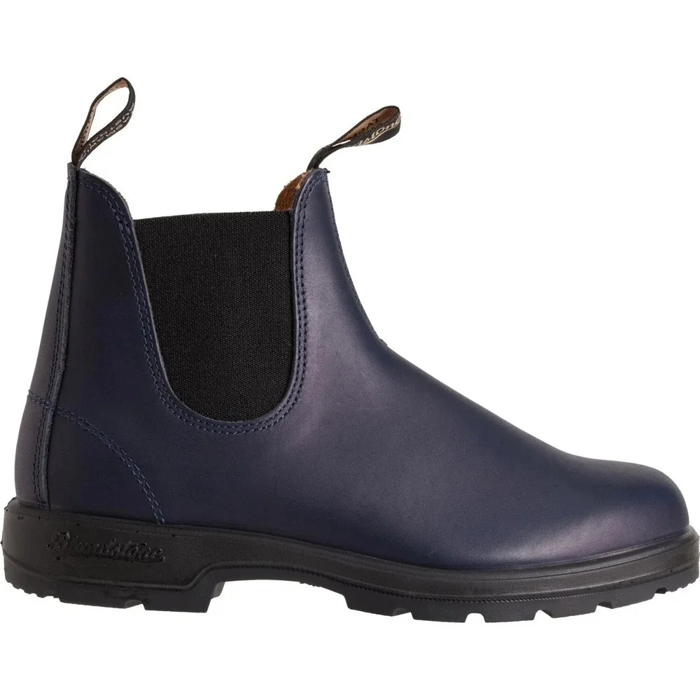 Blundstone 2246 Men‎ Chelsea Boots AU 13 US 14 Navy Leather Slip On Elastic Side
